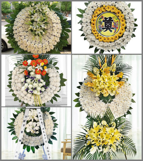 湖北荆州市江陵县秦市乡谭彩剅村花圈速递